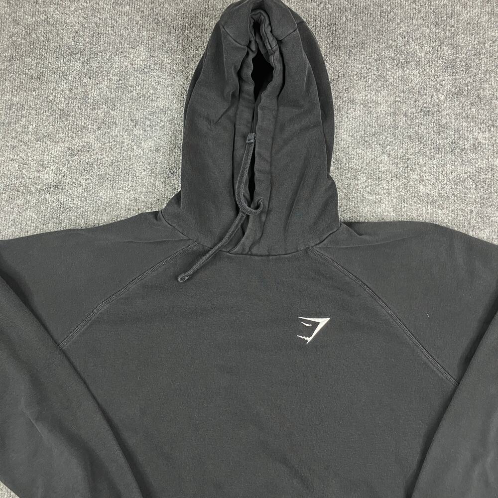 Gymshark Black Hoodie with Small White Logo
